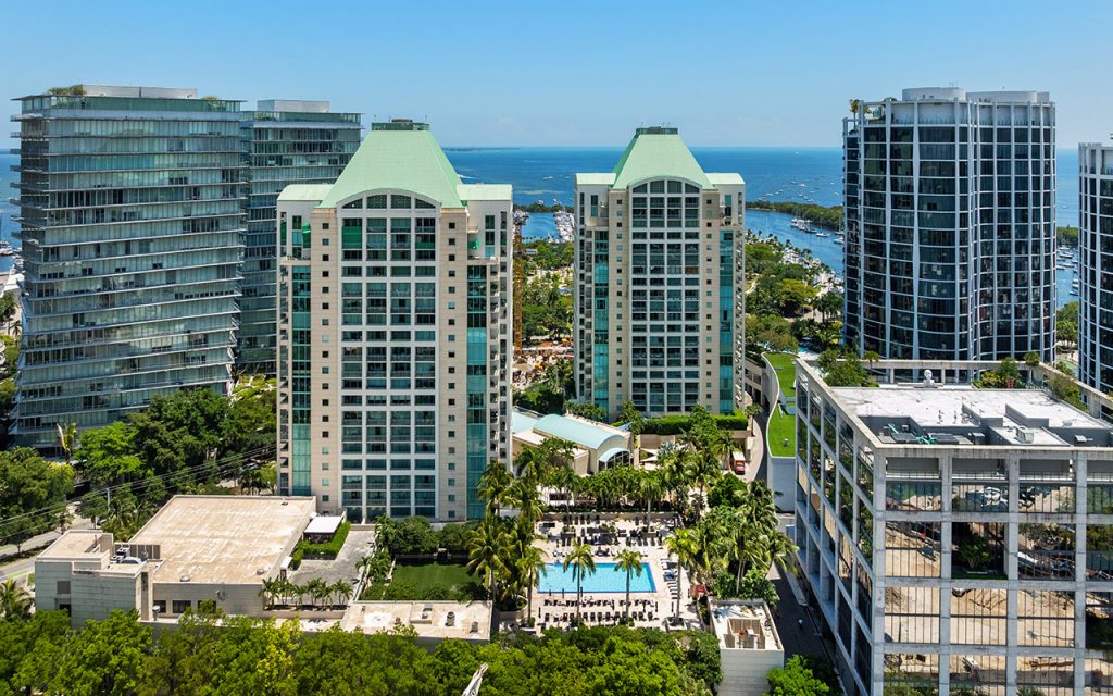 The Ritz Carlton Residences view of twin towers and pool