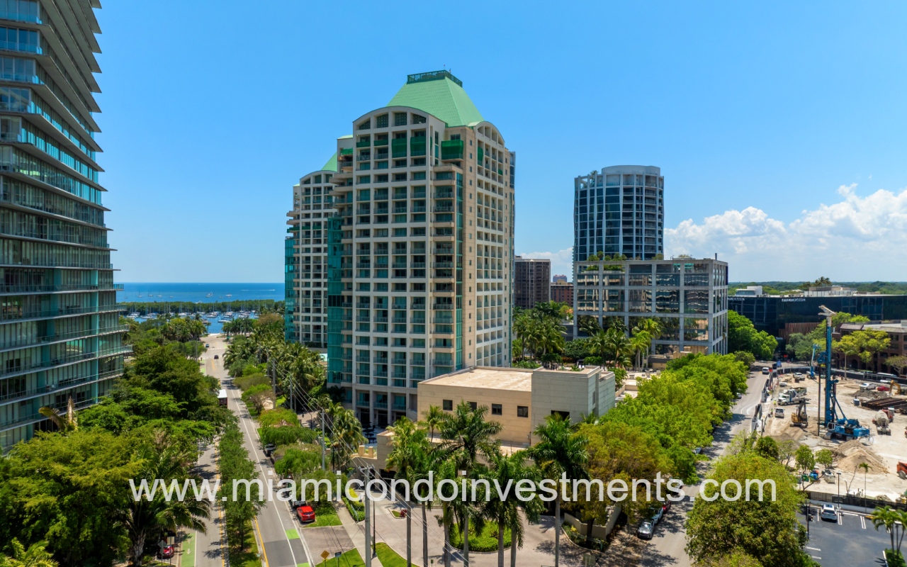 The Ritz-Carlton Residences view facing building with ocean backdrop