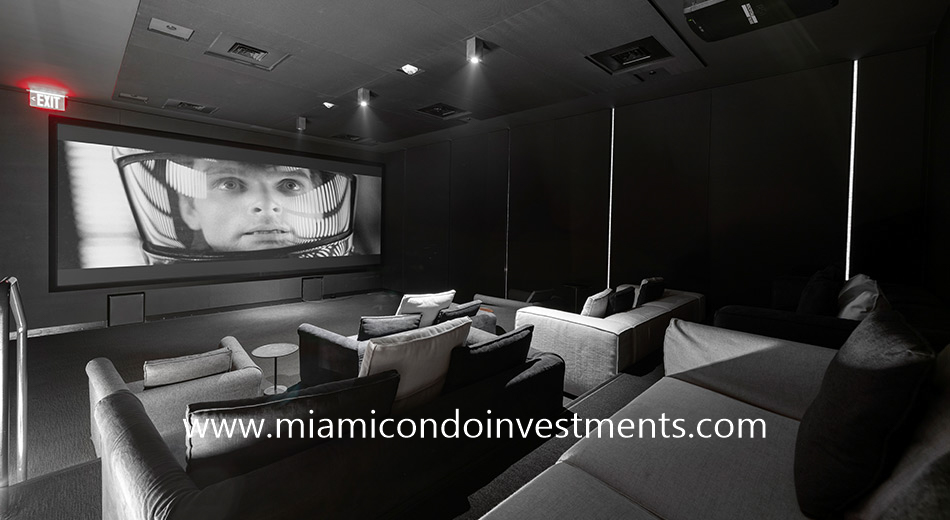 screening room at The Ritz-Carlton Residences Miami Beach