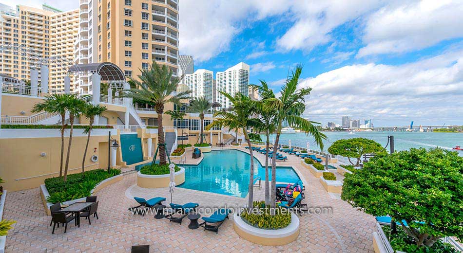 Three Tequesta Point condos pool deck