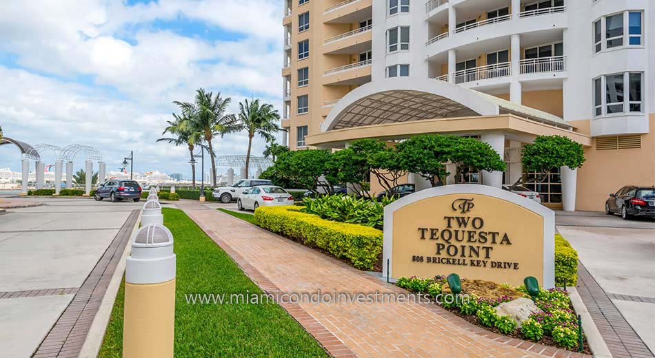 Two Tequesta Point condos entrance