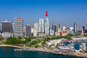 Vizcayne North in Downtown Miami skyline