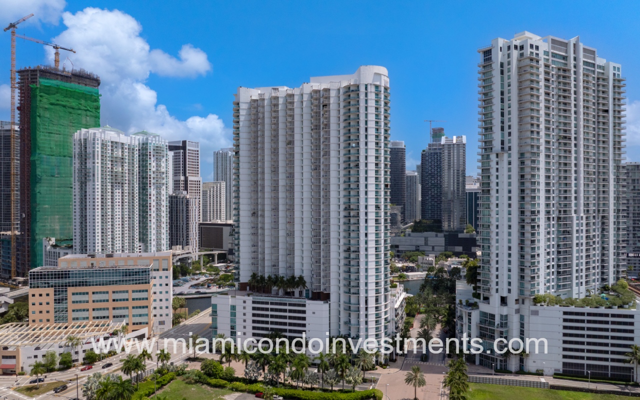 Wind drone of condo building
