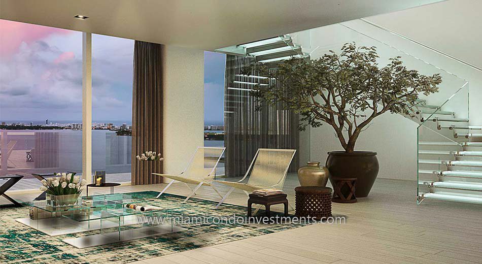 Auberge Residences Miami living room