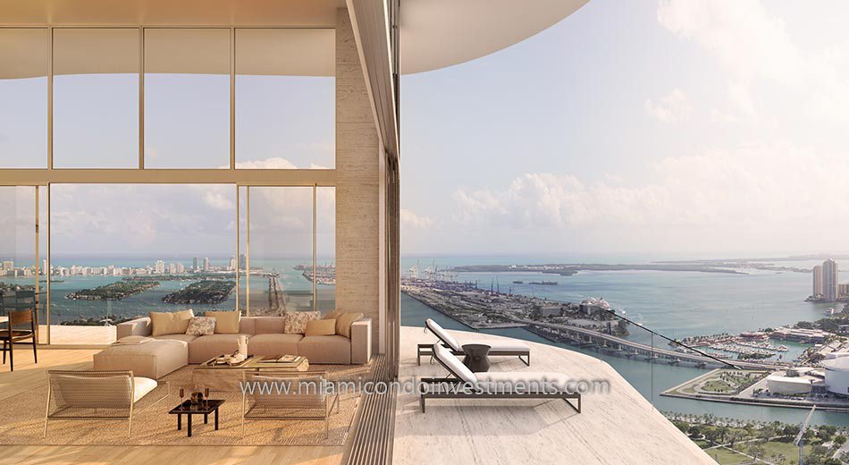 views from Auberge Residences Miami condos