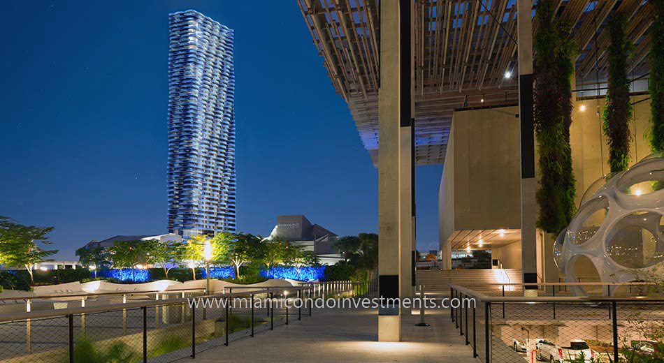 Auberge Residences Miami view from Museum Park