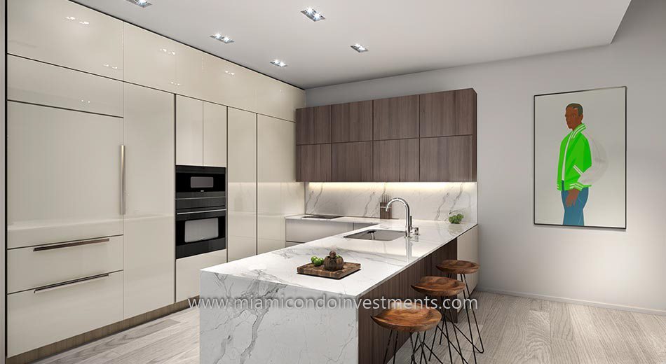 Auberge Residences Miami kitchen finishes