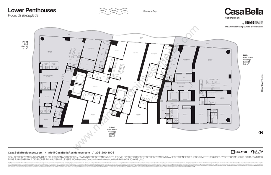 Casa Bella lower penthouses site plan