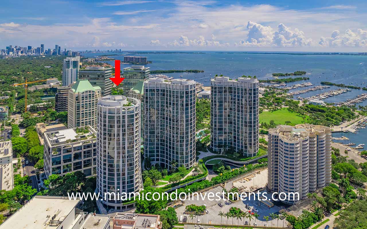 aerial view of Park Grove Club Residences and Park Grove towers