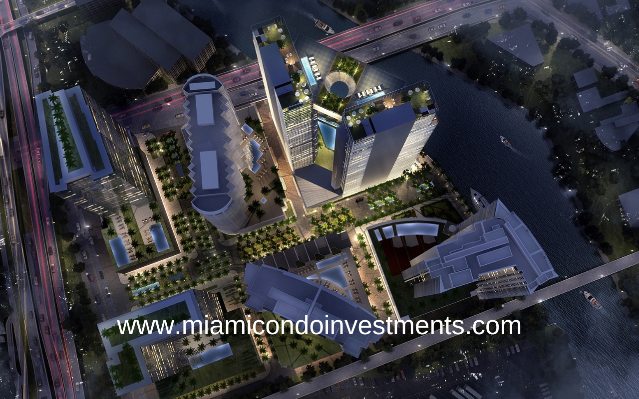 One River Point Rendering Aerial View