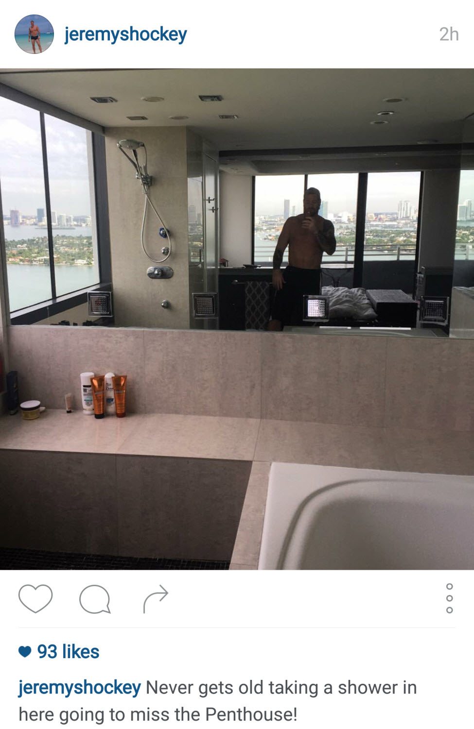 Jeremy Shockey penthouse at The Waverly South Beach