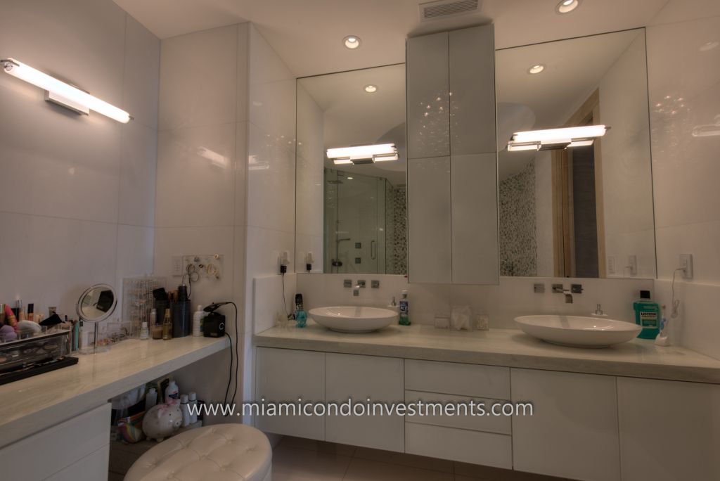 fully renovated master bathroom at Trump Palace in Sunny Isles Beach fully renovated master bathroom at Trump Palace in Sunny Isles Beach