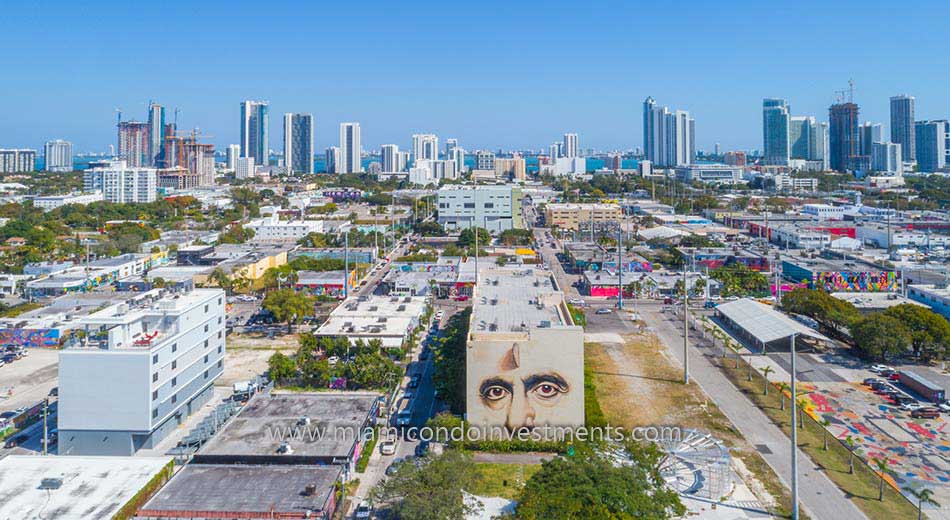 aerial photo of Wynwood Lofts Miami