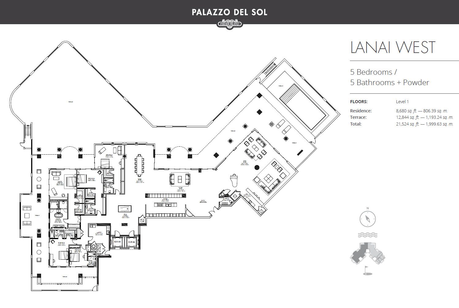 Palazzo Del Sol Lanai West floor plan Palazzo Del Sol Lanai West floor plan