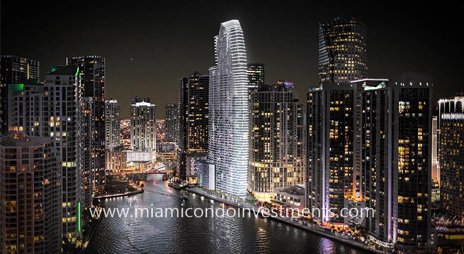 Aston Martin Residences nighttime