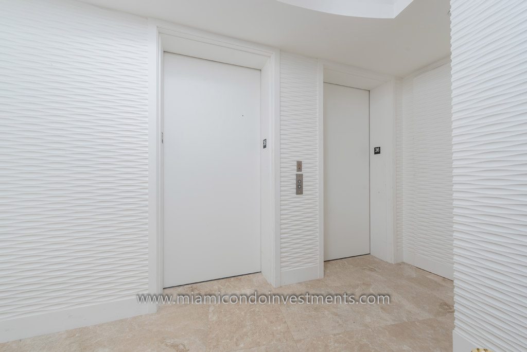 foyer with private elevators