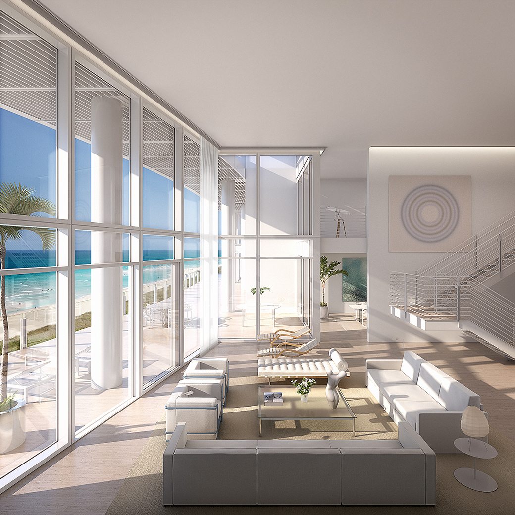 Surf Club Four Seasons Double Height Living Room