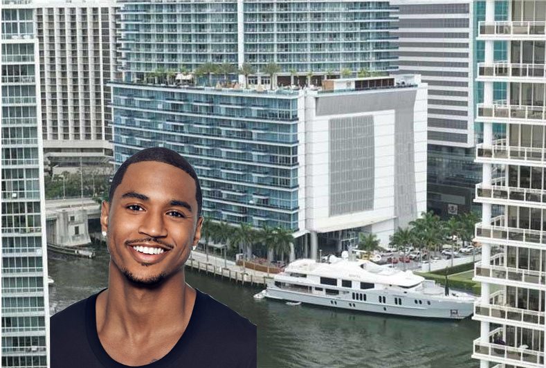 Trey Songz view from Brickell Key condo