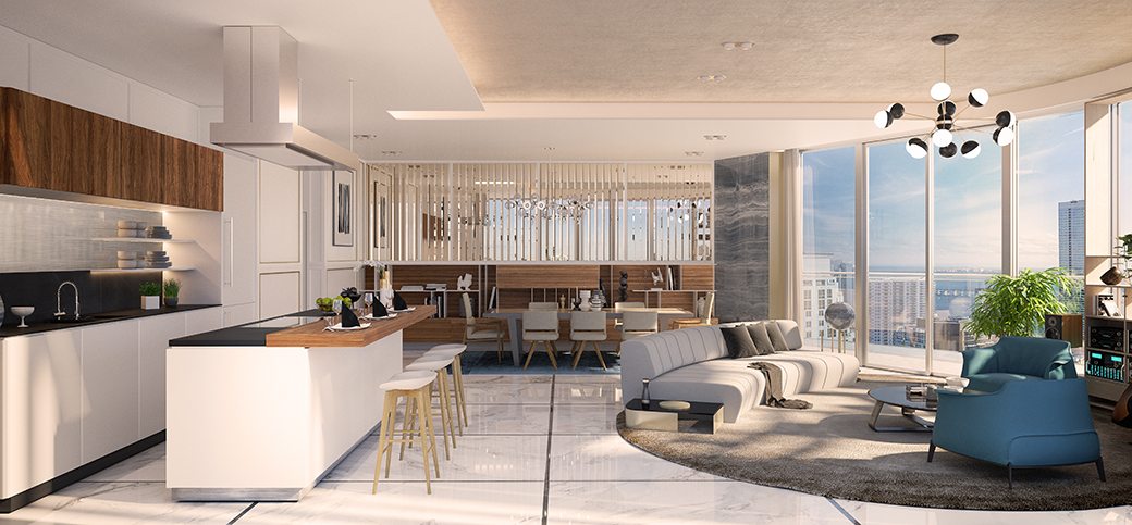 Brickell Flatiron lower penthouse