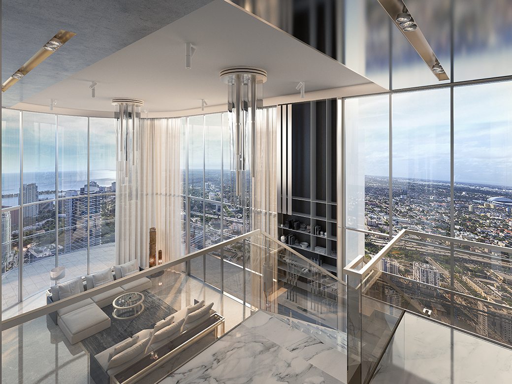 upper penthouse at Brickell Flatiron