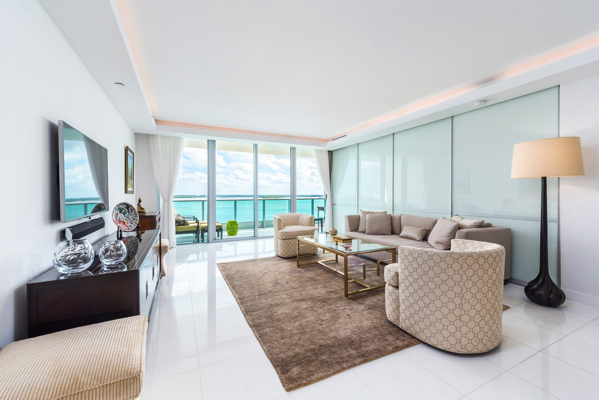 Jade at Brickell Bay unit 1505 living room