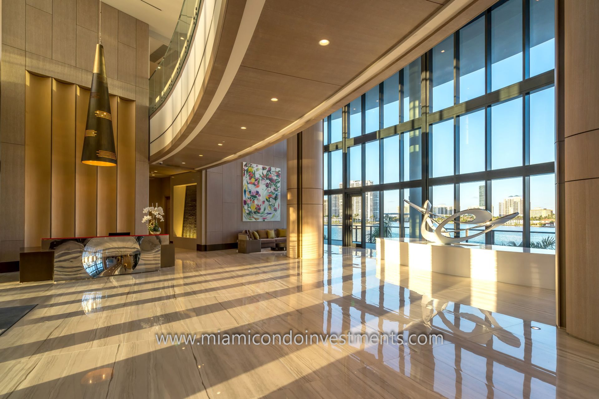 North Tower lobby at Prive Aventura