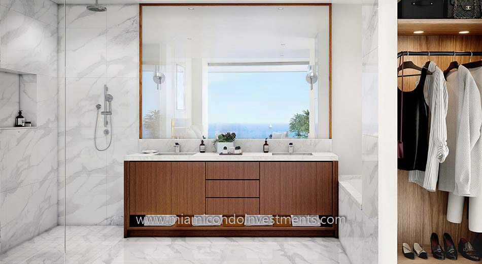 UNA Residences master bath