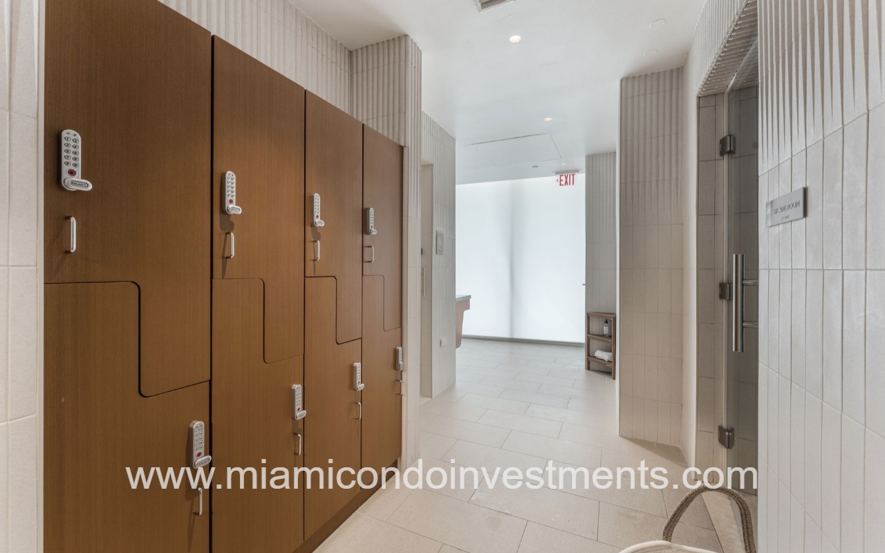 UNA Residences condominium building spa room