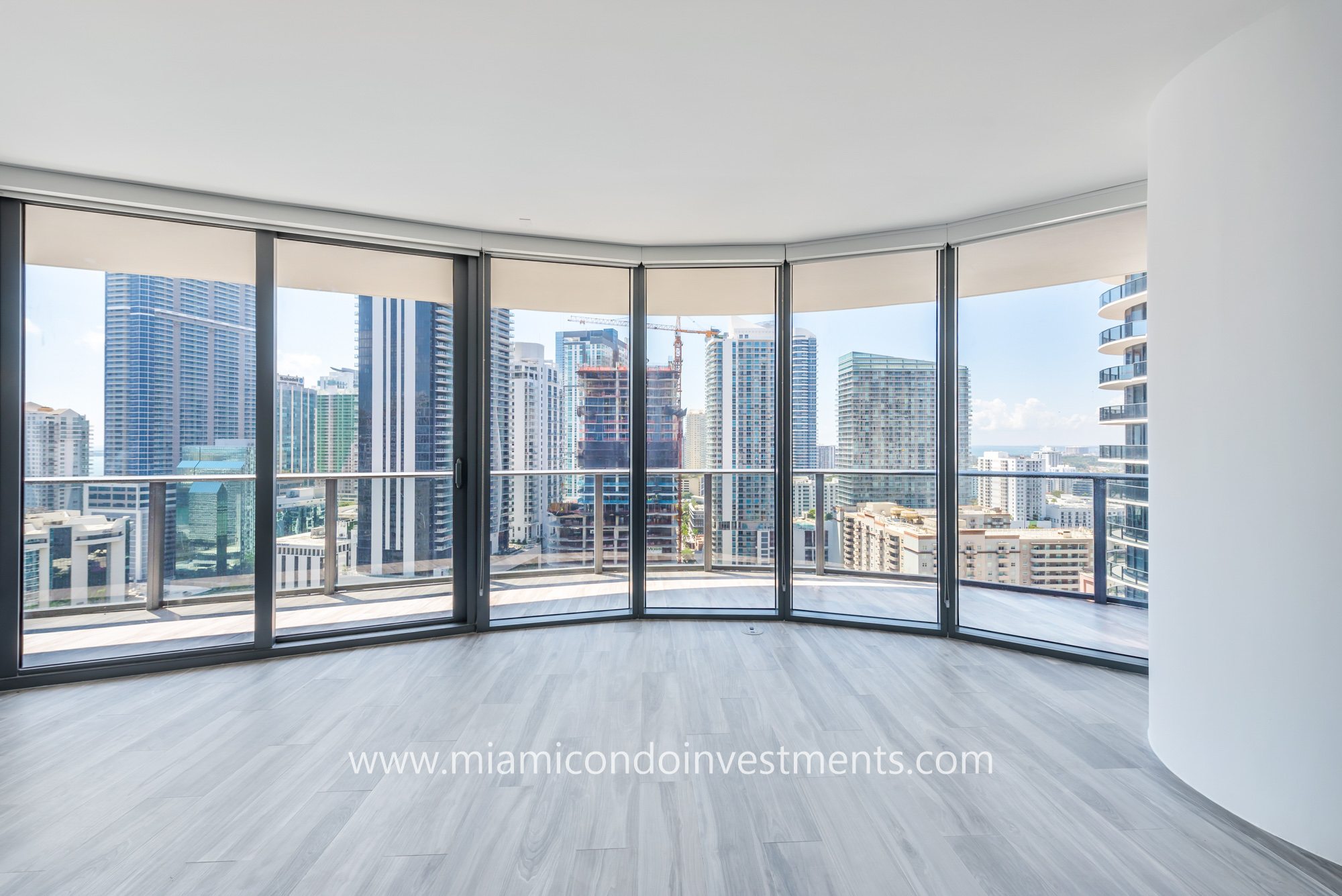 views from 3 bedroom unit at SLS Lux condos