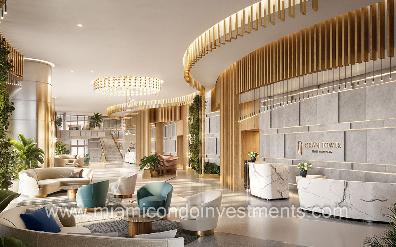 Okan Tower Hilton ground floor lobby