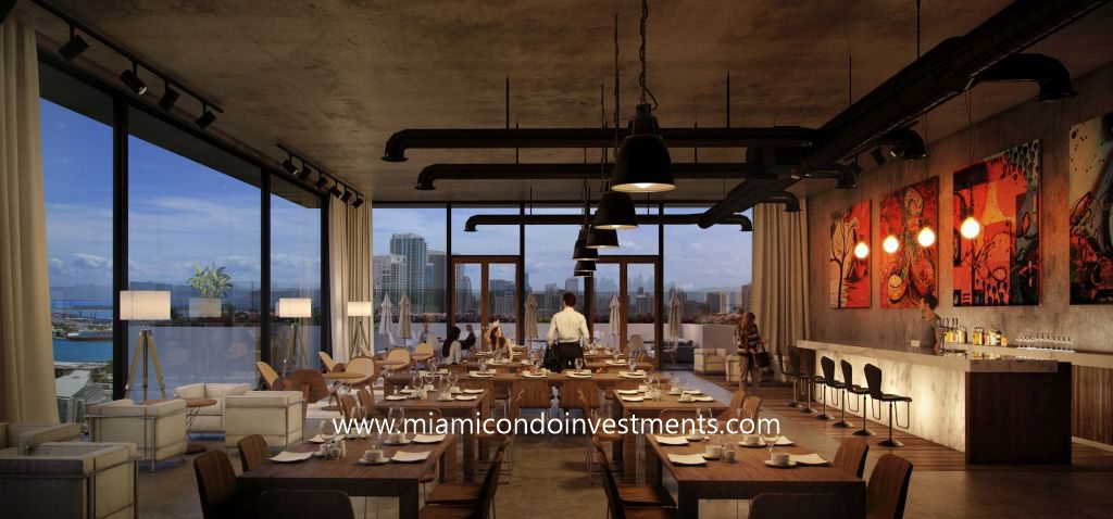 rooftop restaurant at Canvas Miami rooftop restaurant at Canvas Miami