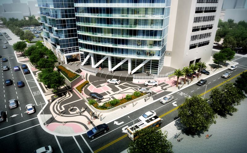 Marina Blue valet drop-off area