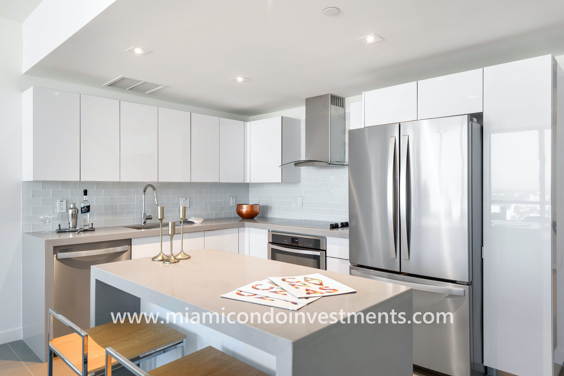 kitchen at Canvas condos