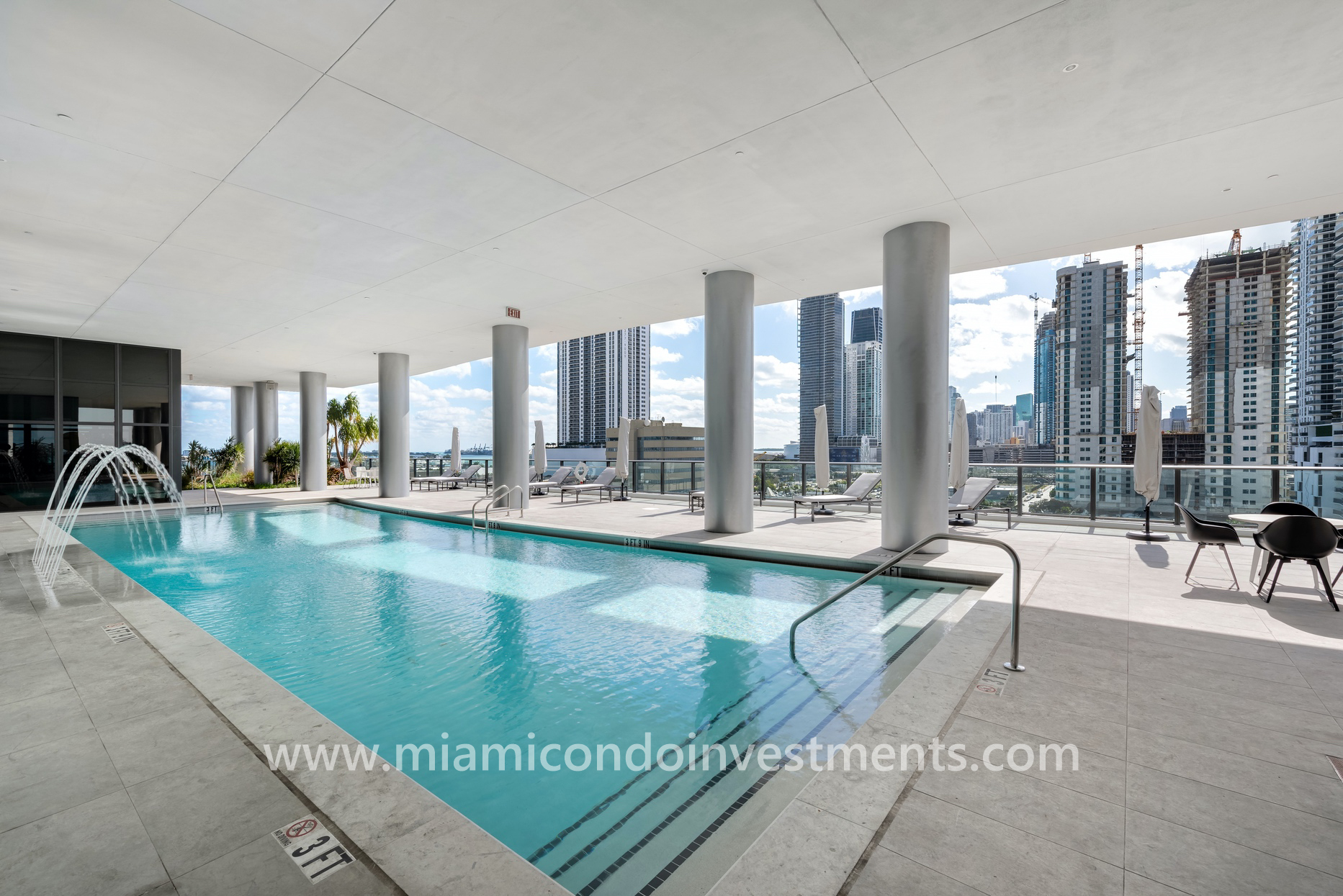 south pool at Canvas condos