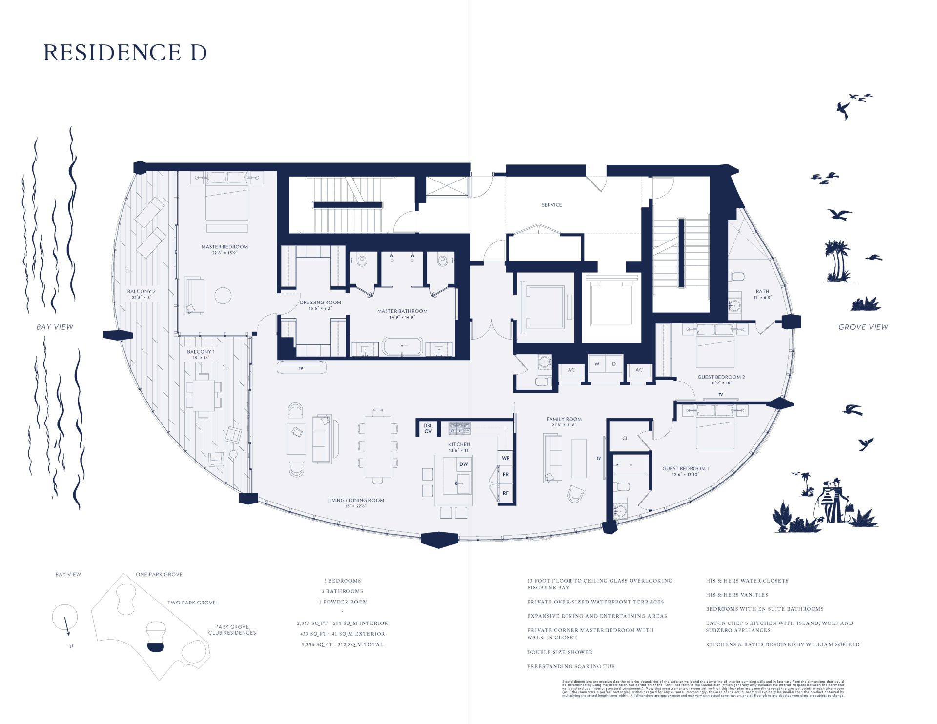 Two Park Grove unit 4d floor plan