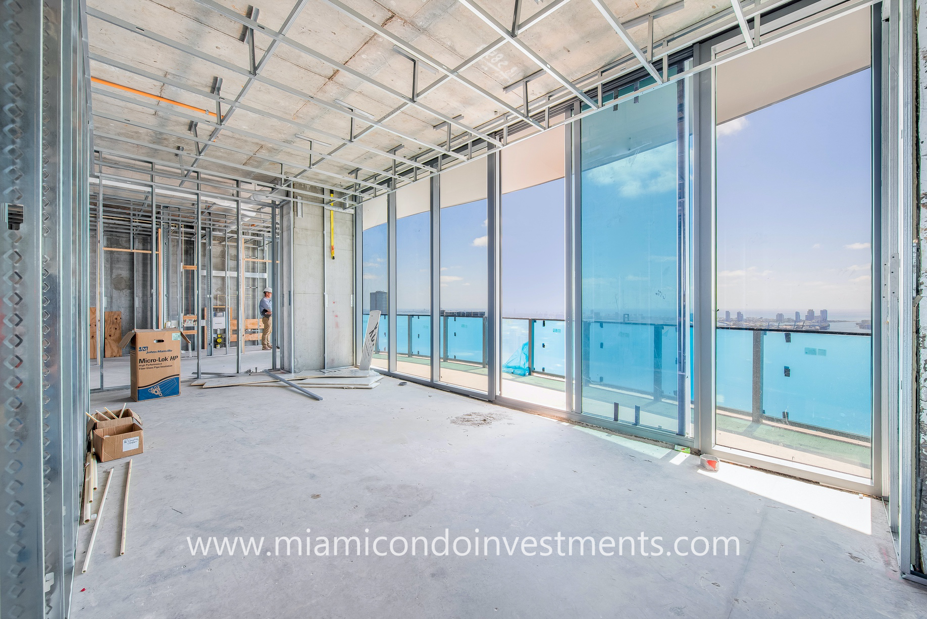 master bedroom views from Brickell Flatiron UPH06