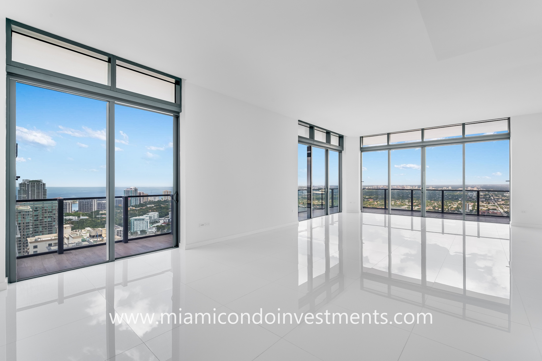 living room with southwest views