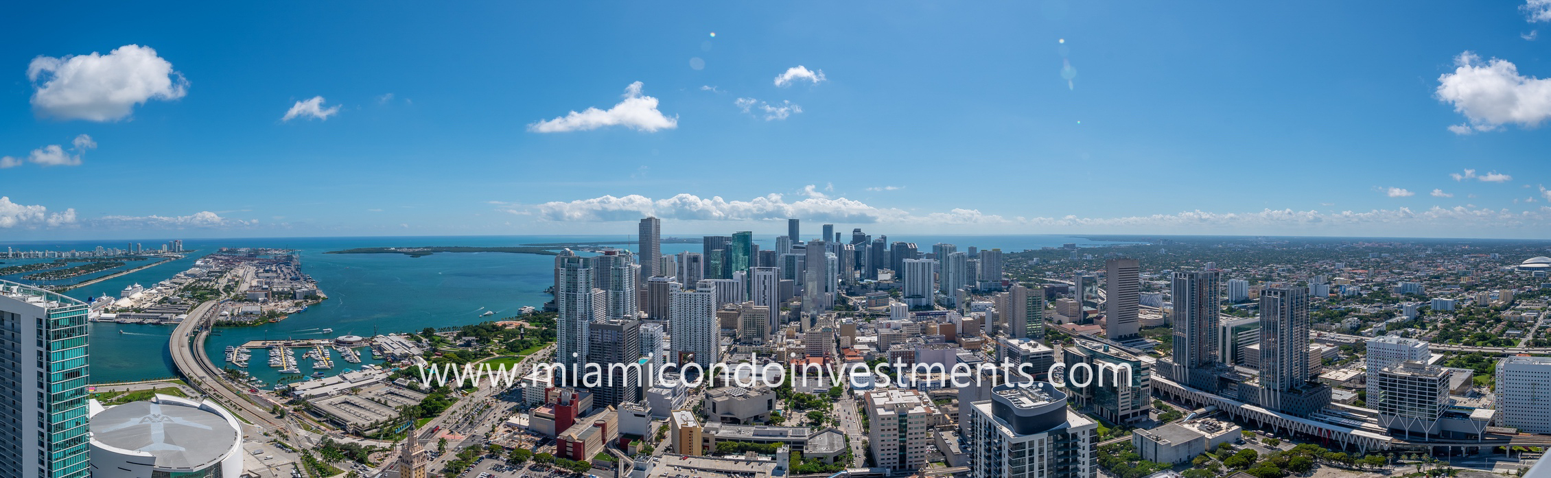 paroramic views from atop Paramount Miami Worldcenter