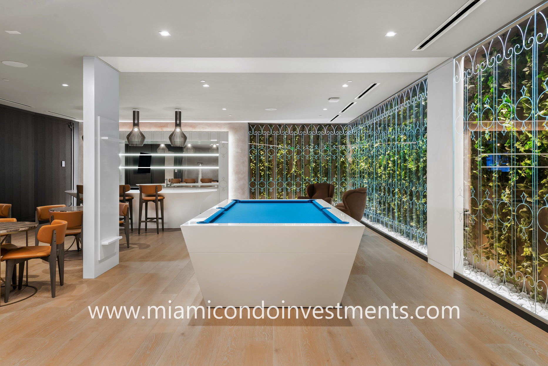 Brickell Flatiron billiards room