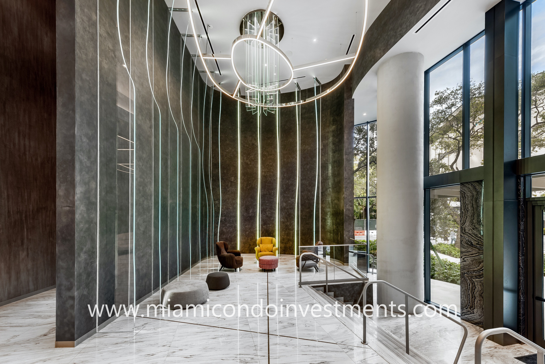 Brickell Flatiron lobby seating area