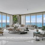 ocean views from fully furnished condo at Residences by Armani Casa