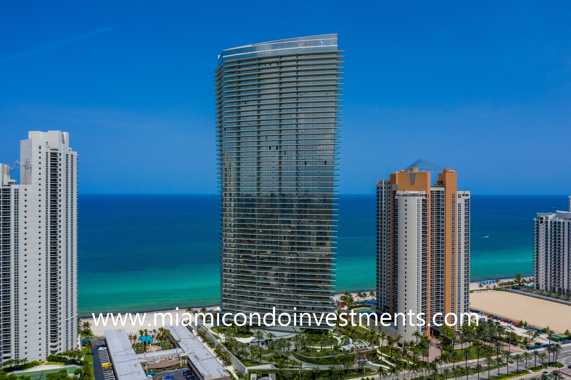 Residences by Armani Casa located at 18975 Collins Ave exterior view of Residences by Armani Casa