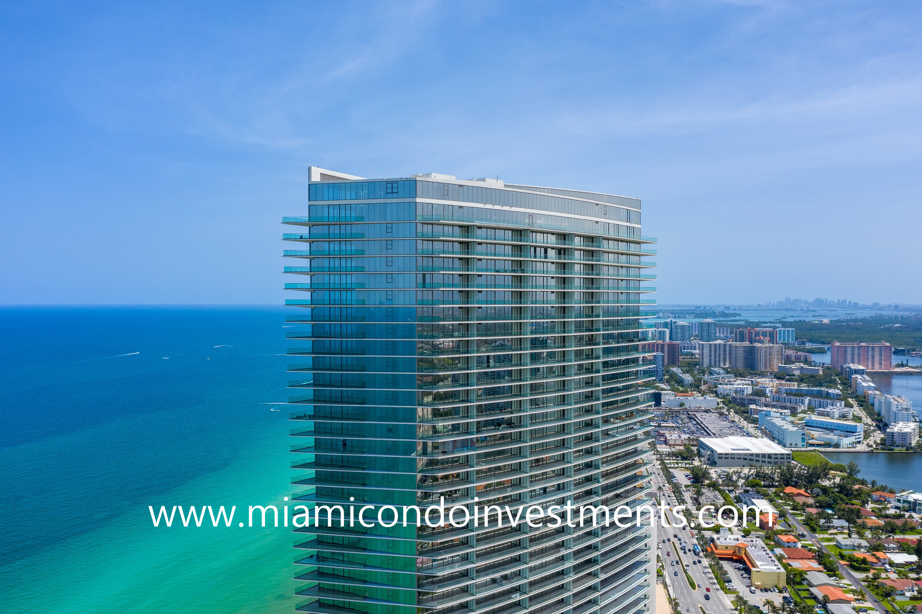 ocean and city views from Armani Casa Residences