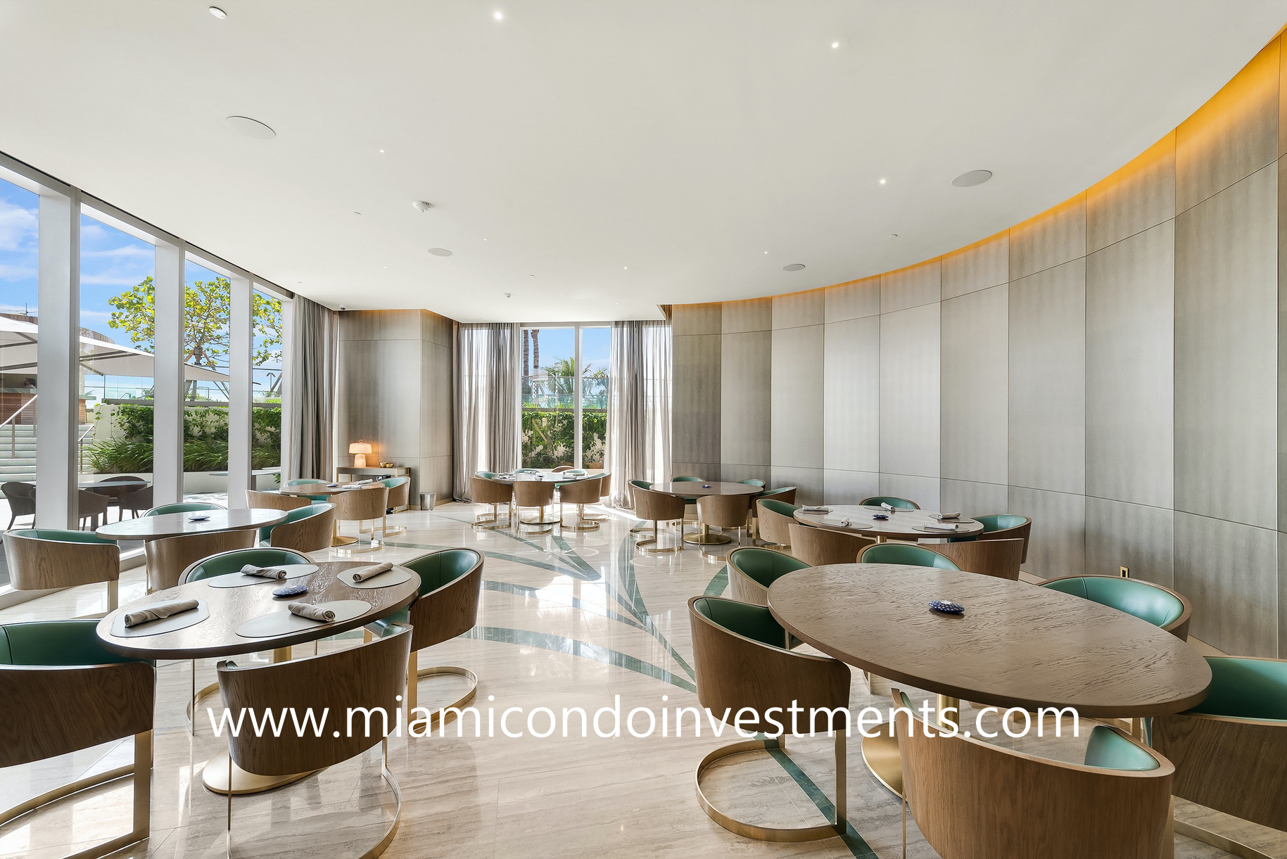 restaurant at Armani Casa in Sunny Isles Beach Armani Casa Restaurant