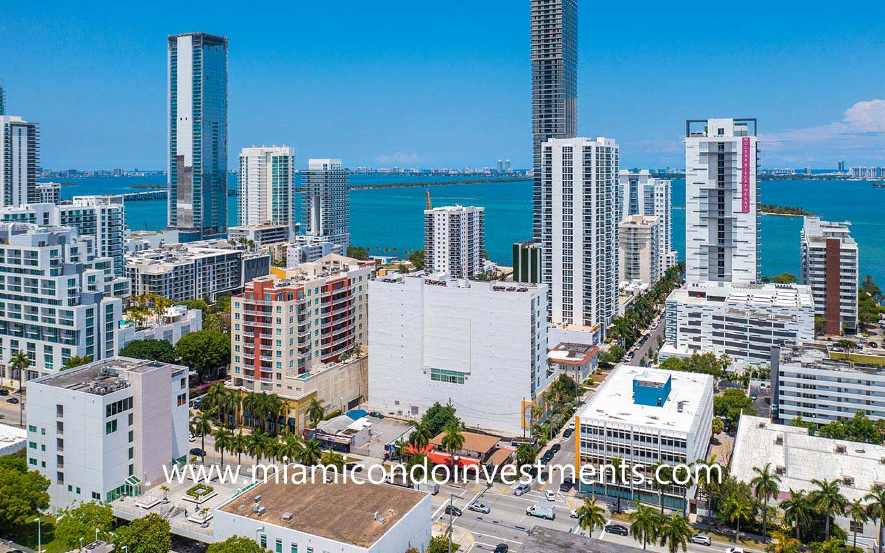 aerial view of Edgewater Lofts