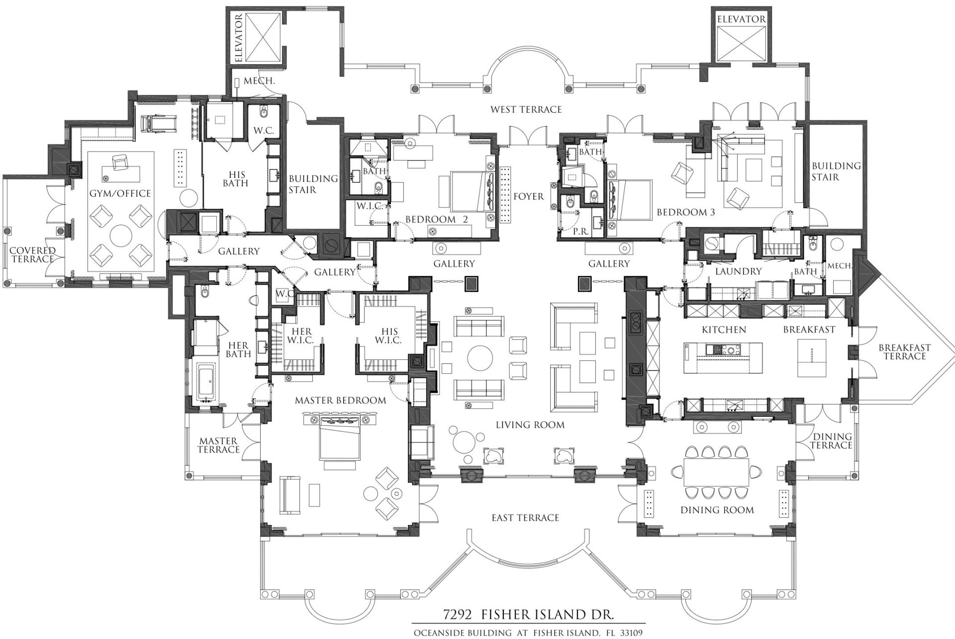 Oceanside PH7292 floor plan