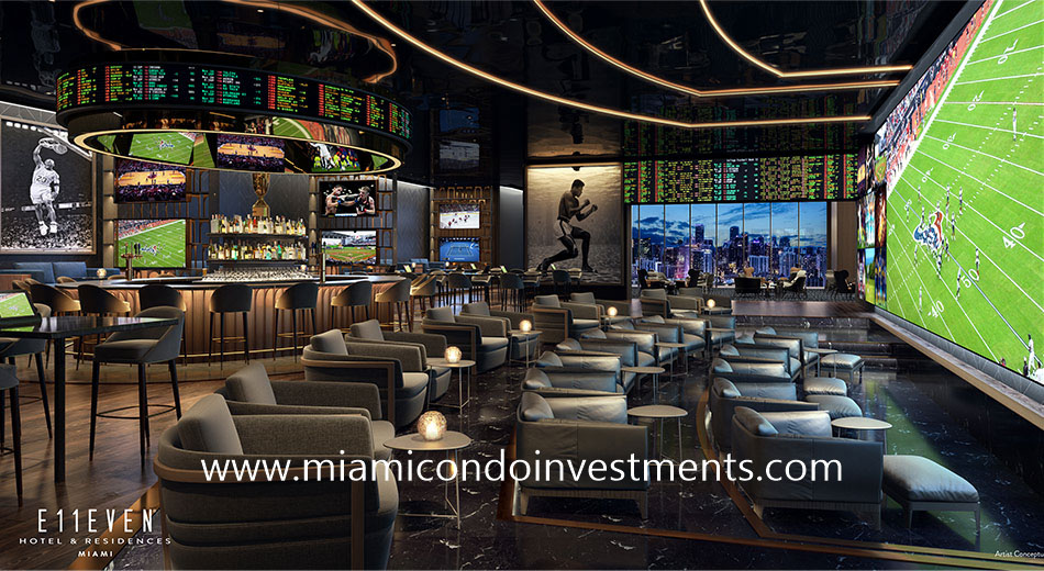 Sportsbook Lounge at E11even Hotel & Residences