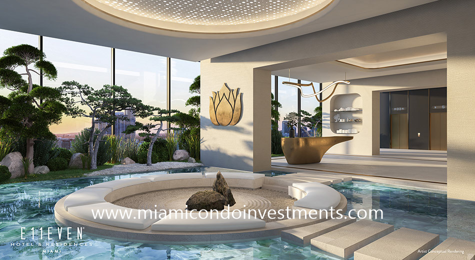 plunge pools at E11even Hotel & Residences