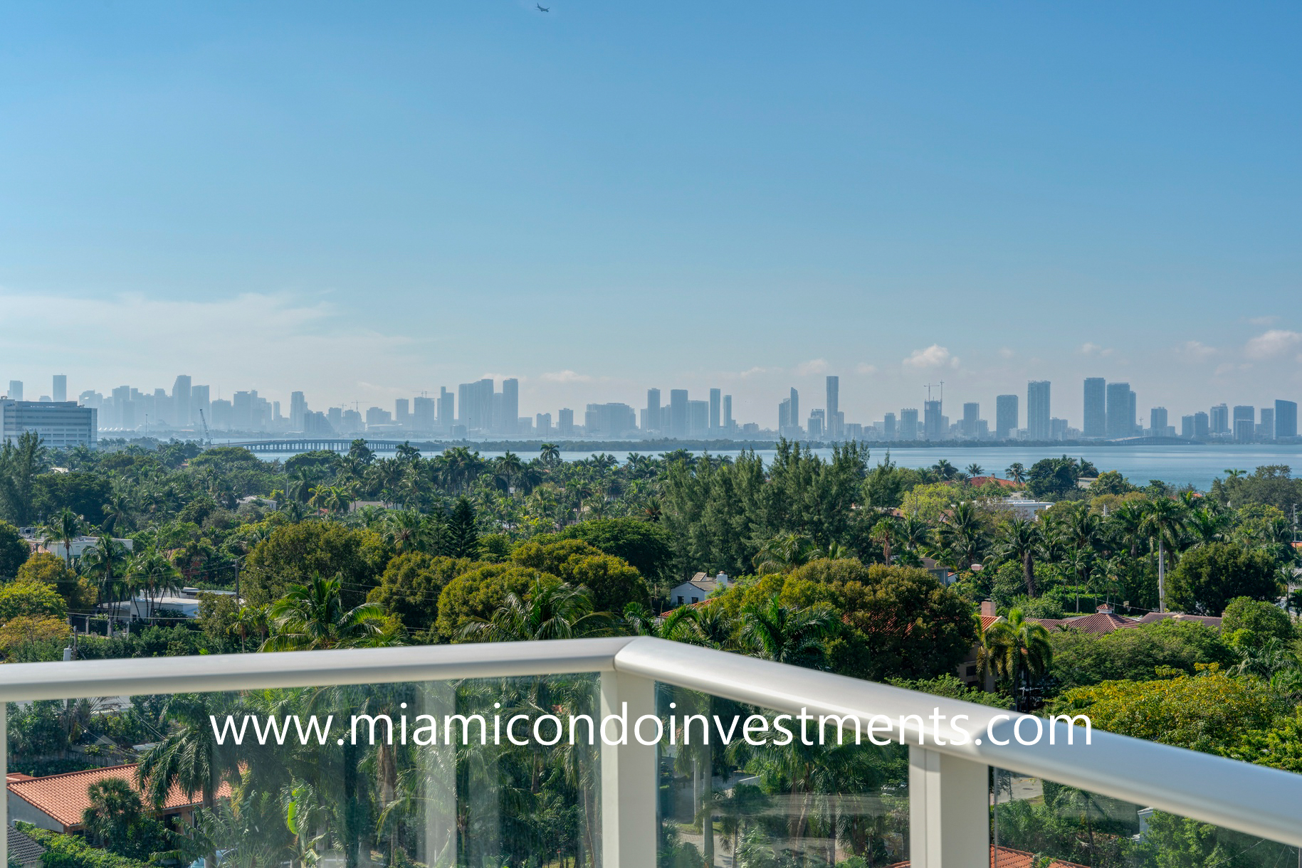 Downtown Miami skyline view from The Ritz-Carlton Residences Miami Beach