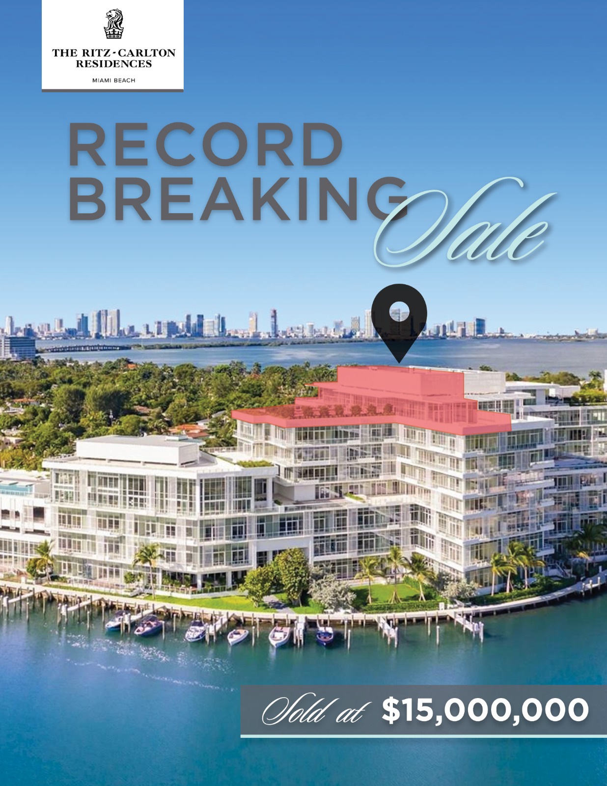 The Ritz-Carlton Residences Miami Beach record-breaking sale - Penthouse 12